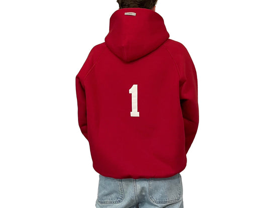 red hoodie